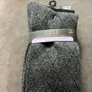 Luxe cashmere blend knee high socks